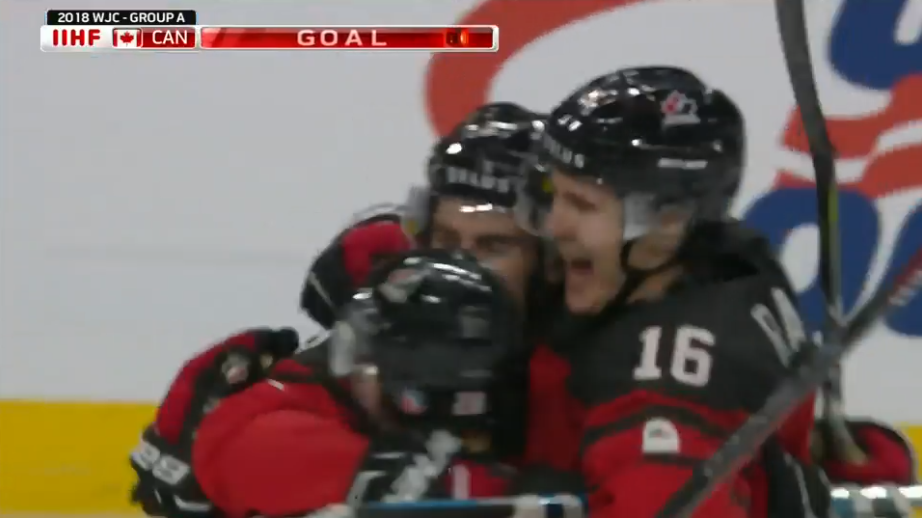 Équipe Canada remporte son premier match des championnats mondiaux junior