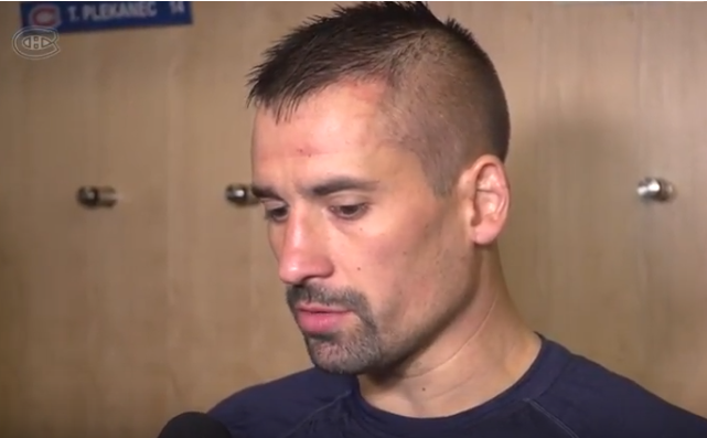 Tomas Plekanec n'a pas l'air de quelqu'un qui veut quitter Montréal