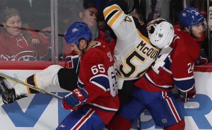 Le Canadien est l’équipe qui a distribué le plus de mises en échec cette année