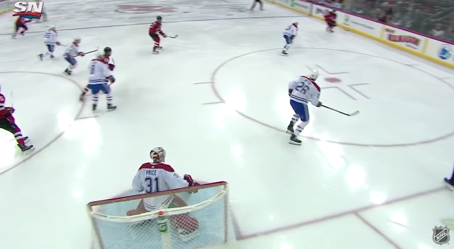 Un indice du champ gauche indique que le CH a 80% de chance de faire les séries