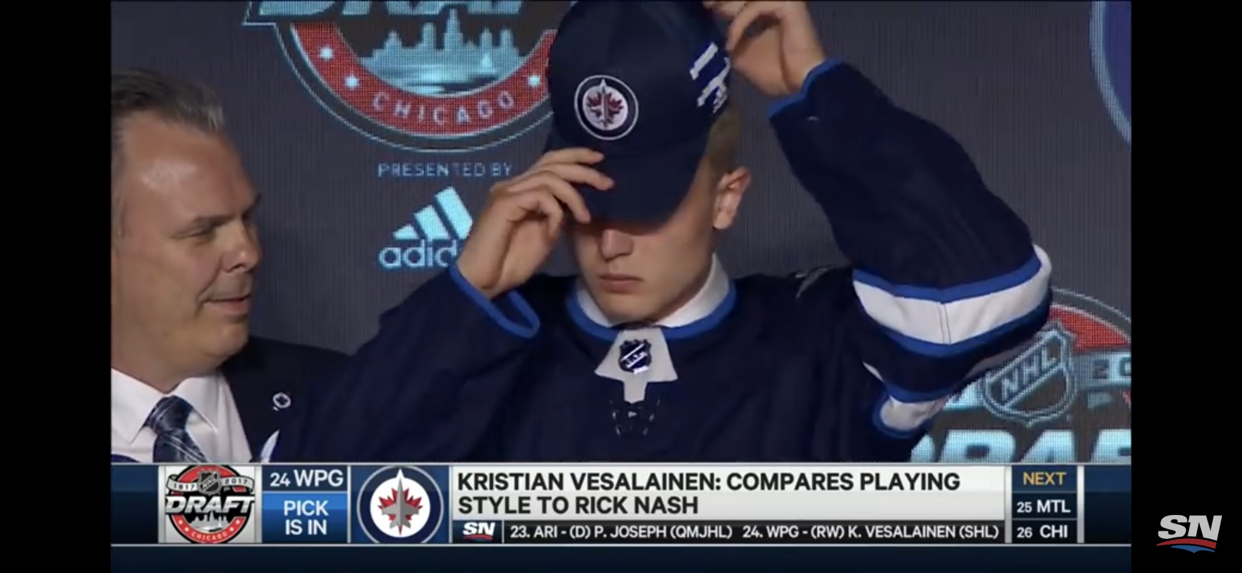 Deux espoirs des Jets de Winnipeg ont été impliqués dans un accident de voiture