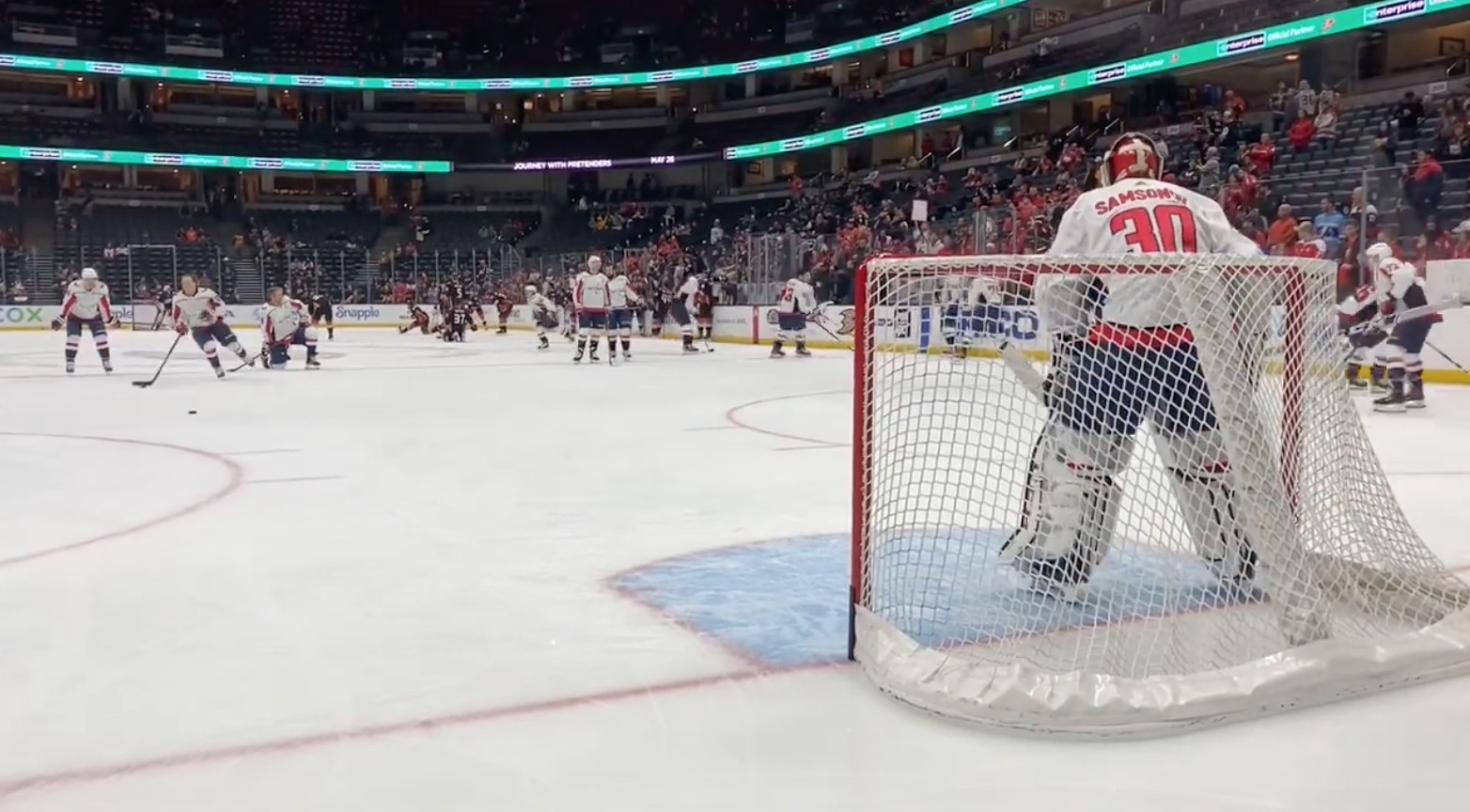 Le protocole des commotions pour Ilya Samsonov à cause d'Alex Ovechkin