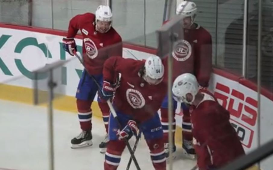 Laurent Dauphin a patiné avec Drouin, Byron, McNiven et Hudon