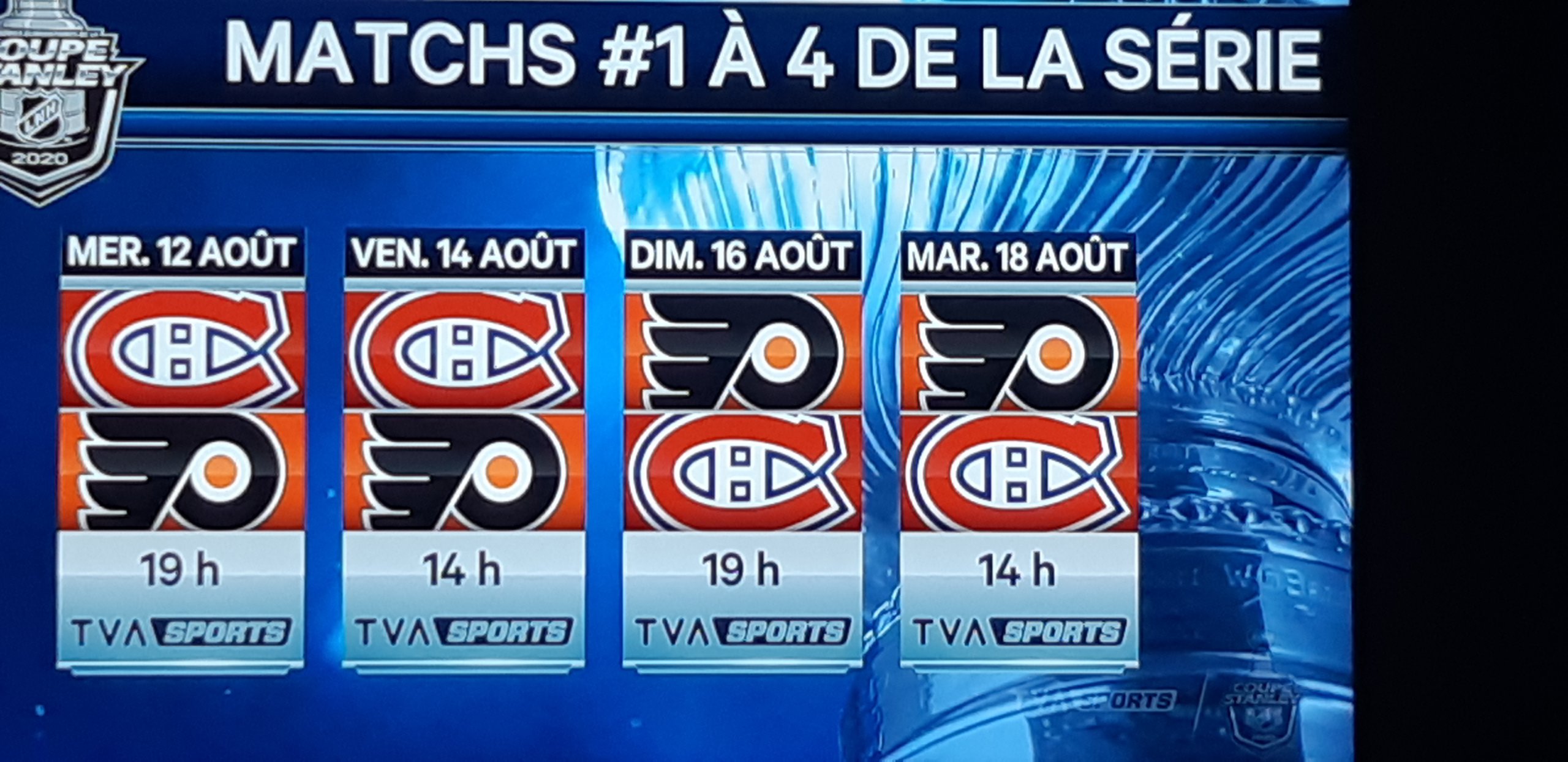 La série Canadiens &#8211; Flyers s'ouvrira mercredi
