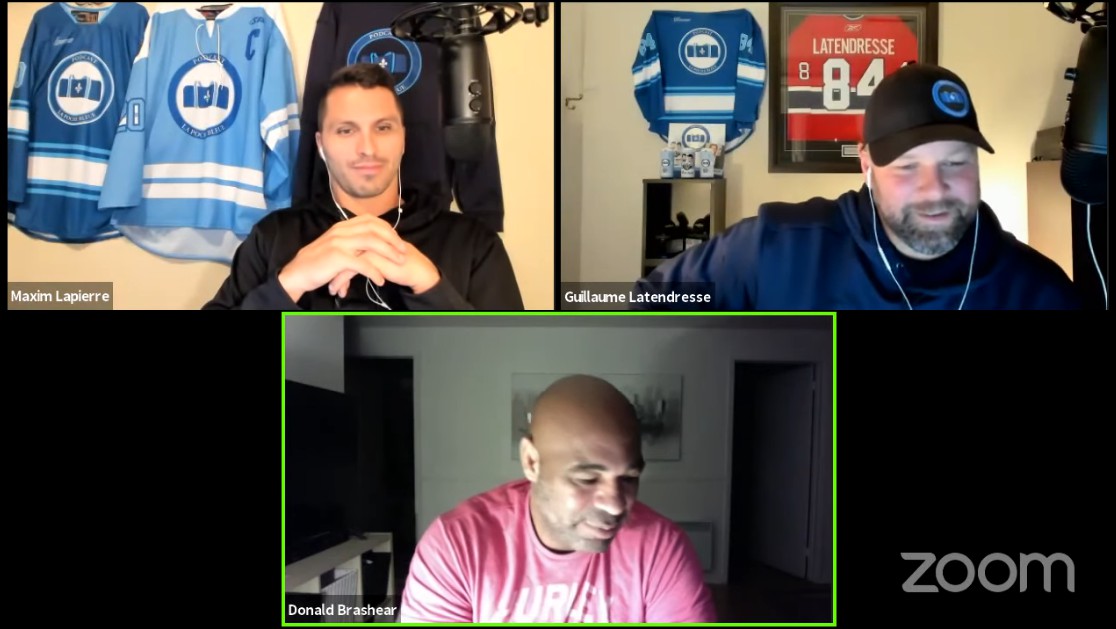 Donald Brashear a presque frappé Mario Tremblay lors d'une pratique