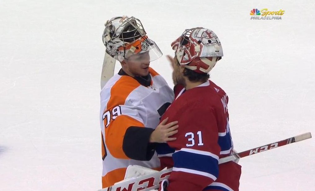 Carter Hart n'oubliera jamais les mots de Carey Price lors de leur poignée de main