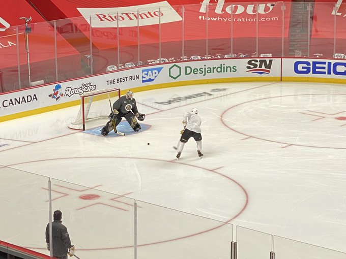 Robin Lehner s'est pratiqué dans le filet du partant