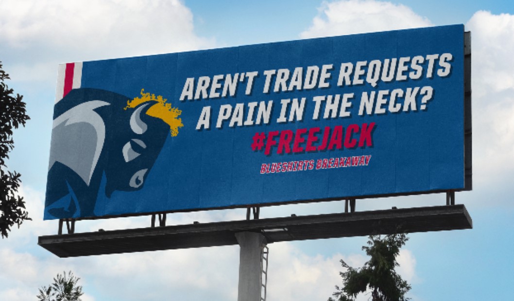 Des partisans des Rangers achètent un panneau à Buffalo pour « libérer » Jack Eichel