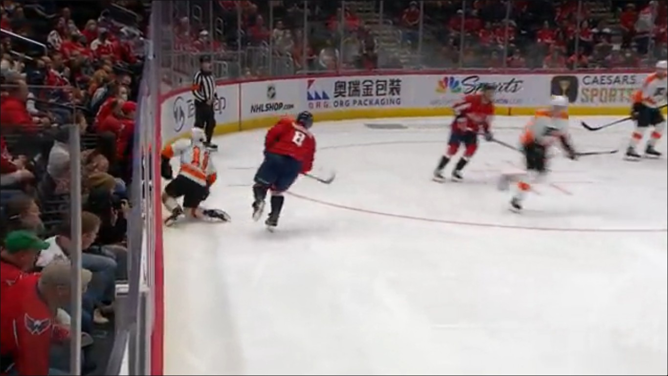 Alex Ovechkin n'a pas terminé la rencontre des siens hier soir