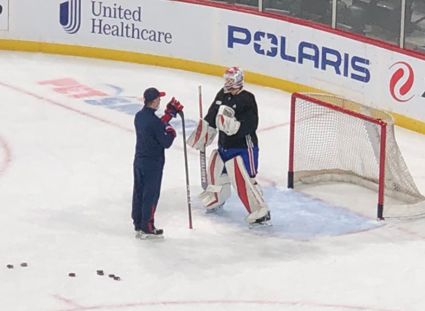 Samuel Montembeault a sauté sur la glace aujourd'hui (après l'entraînement)