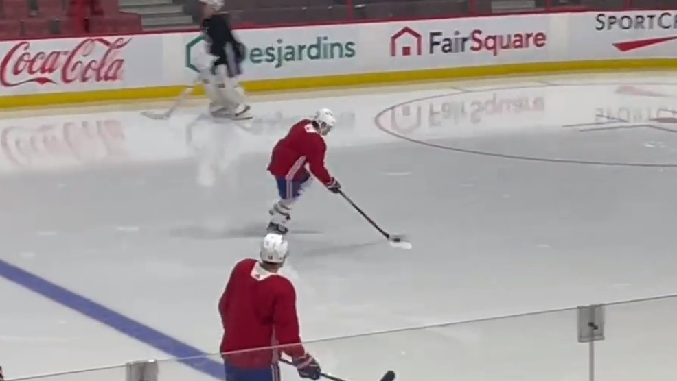 Cole Caufield et Jonathan Drouin (au centre) seront en uniforme ce soir