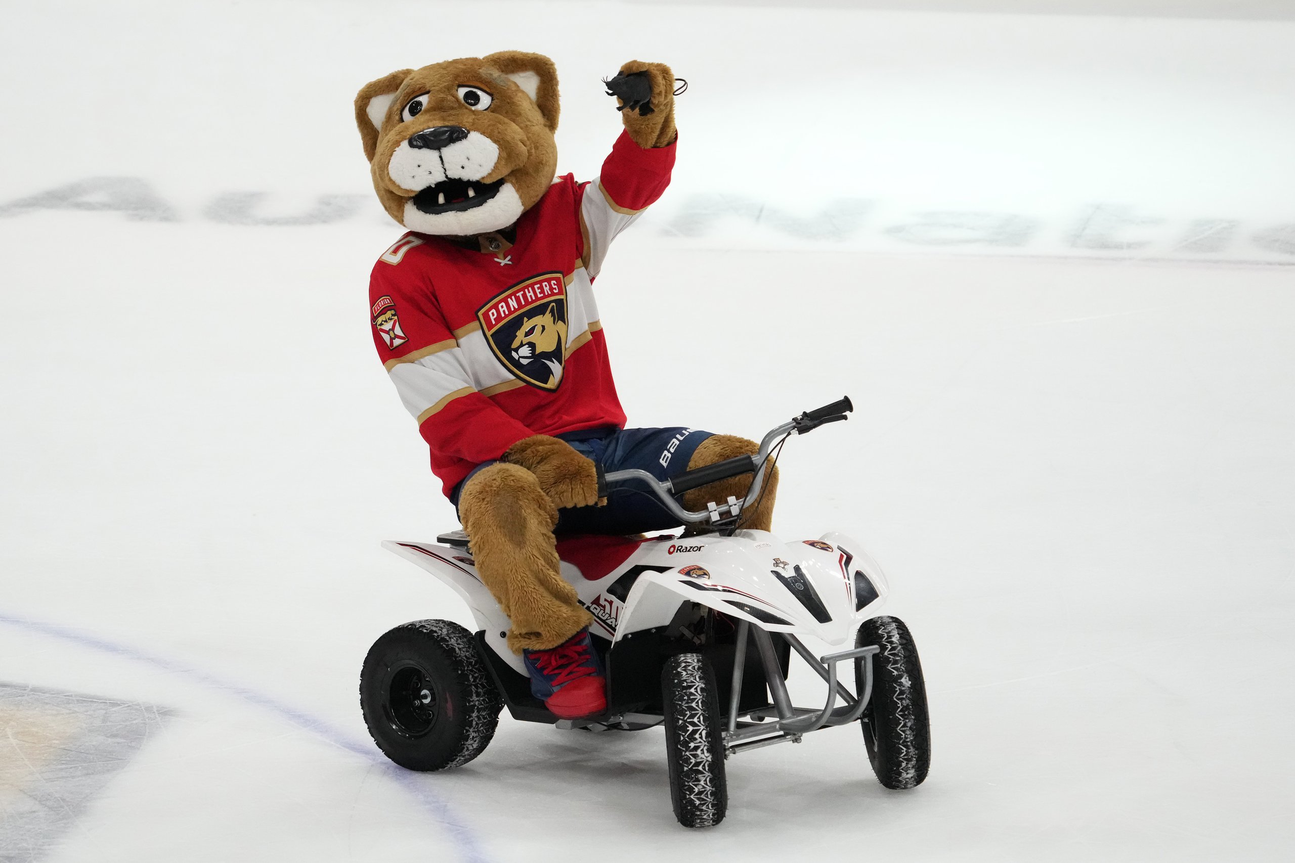 La mascotte des Panthers est venue troubler les joueurs du CH