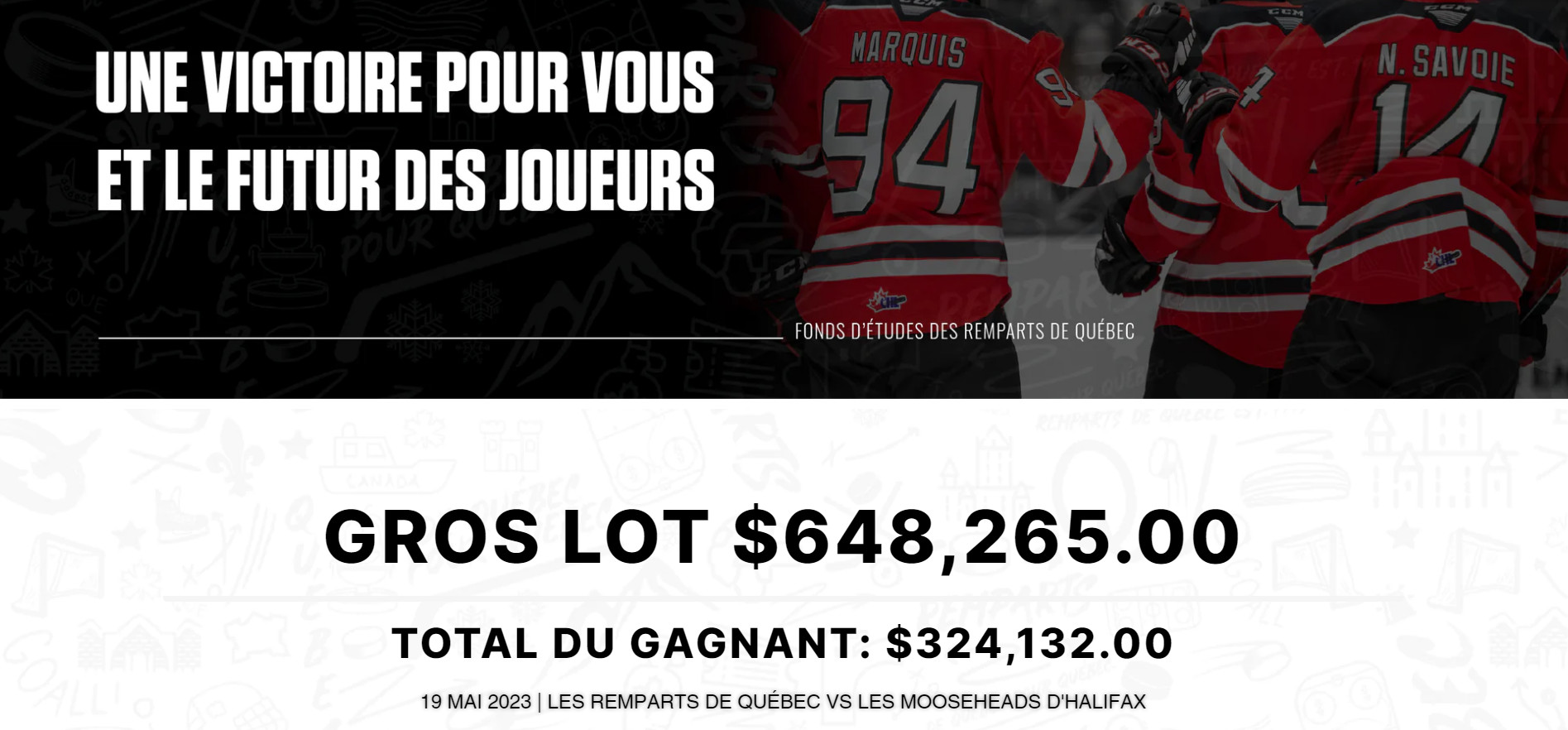 Remparts : un moitié-moitié à plus de 640 000 $