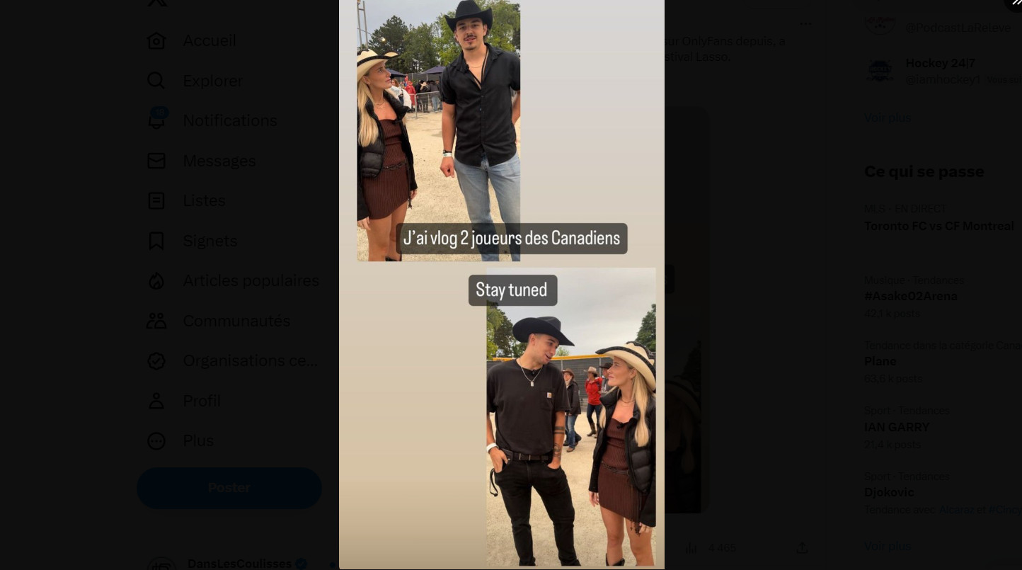 La vapoteuse de Sunwing a approché deux joueurs du CH au Festival Lasso