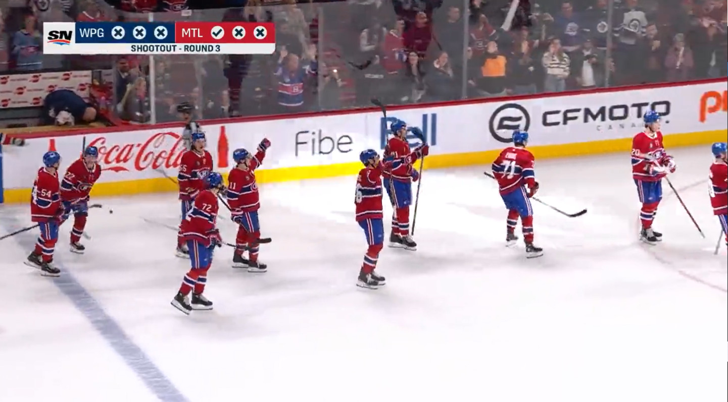 La victoire d'hier propulse le CH au cinquième rang de la LNH
