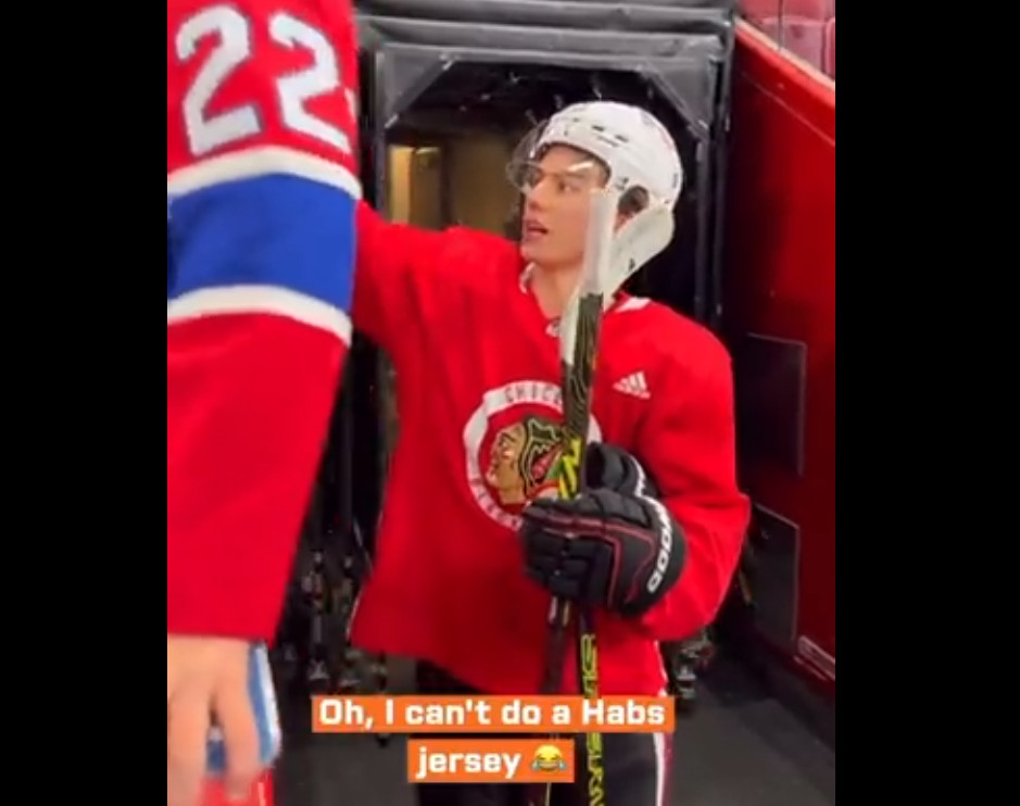 Connor Bedard refuse de signer le chandail d'un jeune partisan du Canadien