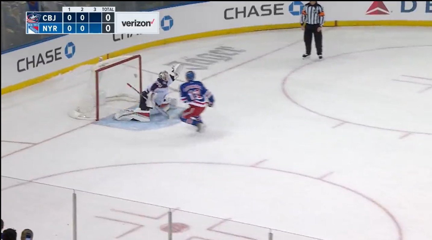 Top-4 : Tout un match pour Alexis Lafrenière face aux Blue Jackets