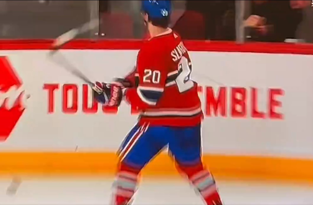 J'ai aimé voir Juraj Slafkovsky se fâcher en fin de match