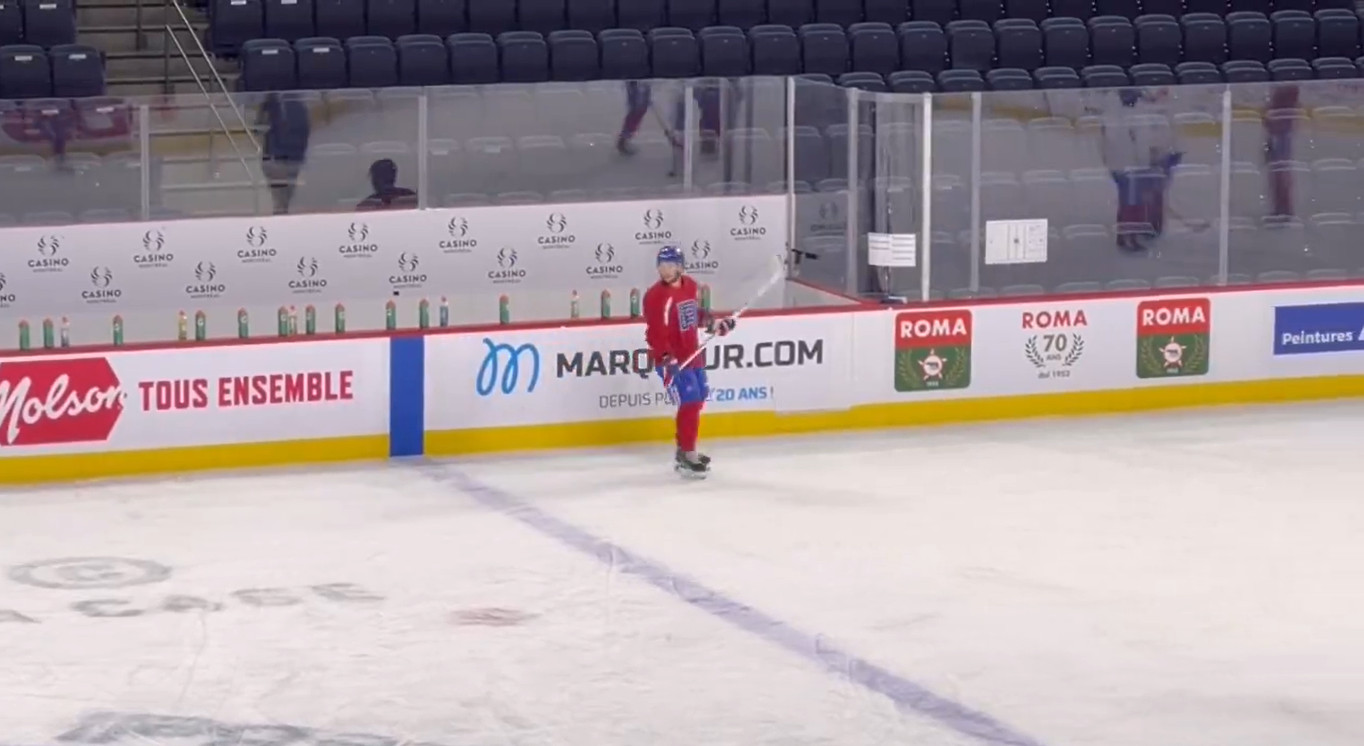 Joshua Roy a participé à l'entraînement du Rocket ce matin
