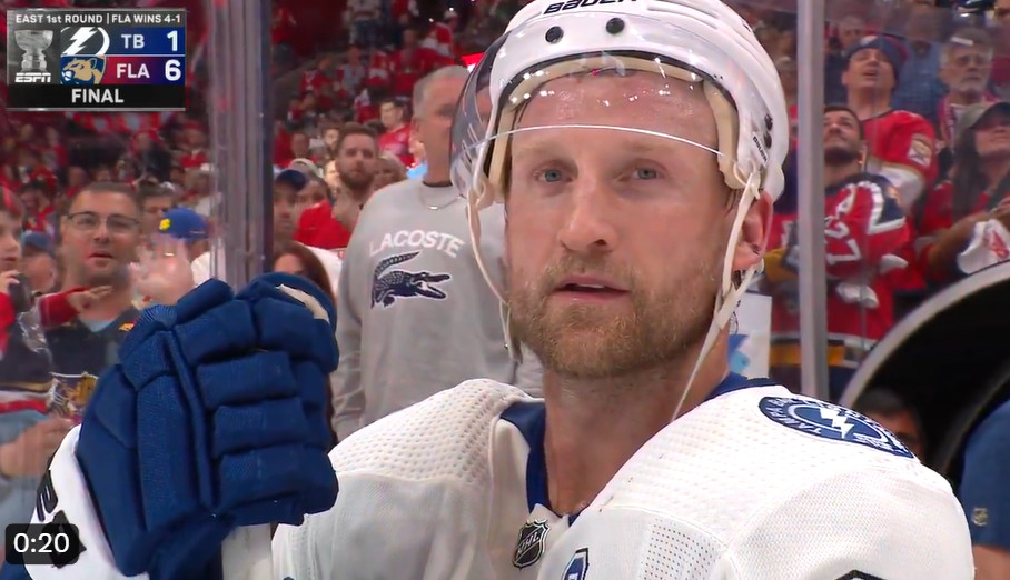 Steven Stamkos et les images d'un gars qui sait que c'est possiblement fini
