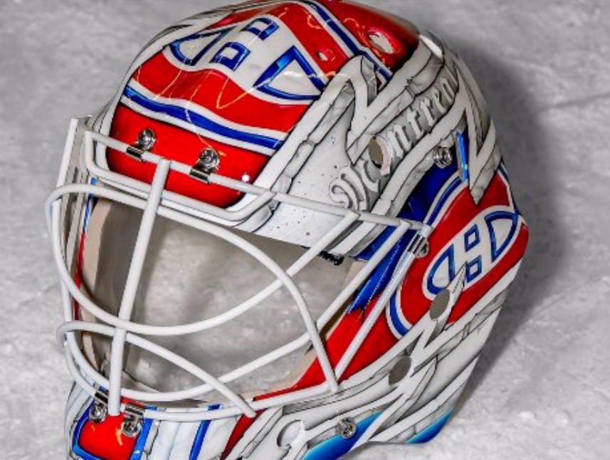 Connor Hughes s'est fait faire un nouveau masque du Canadien
