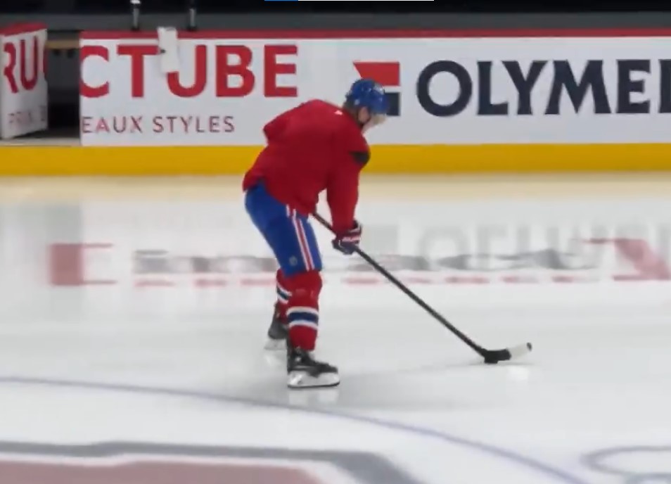 Patrik Laine a patiné ce matin au Centre Bell