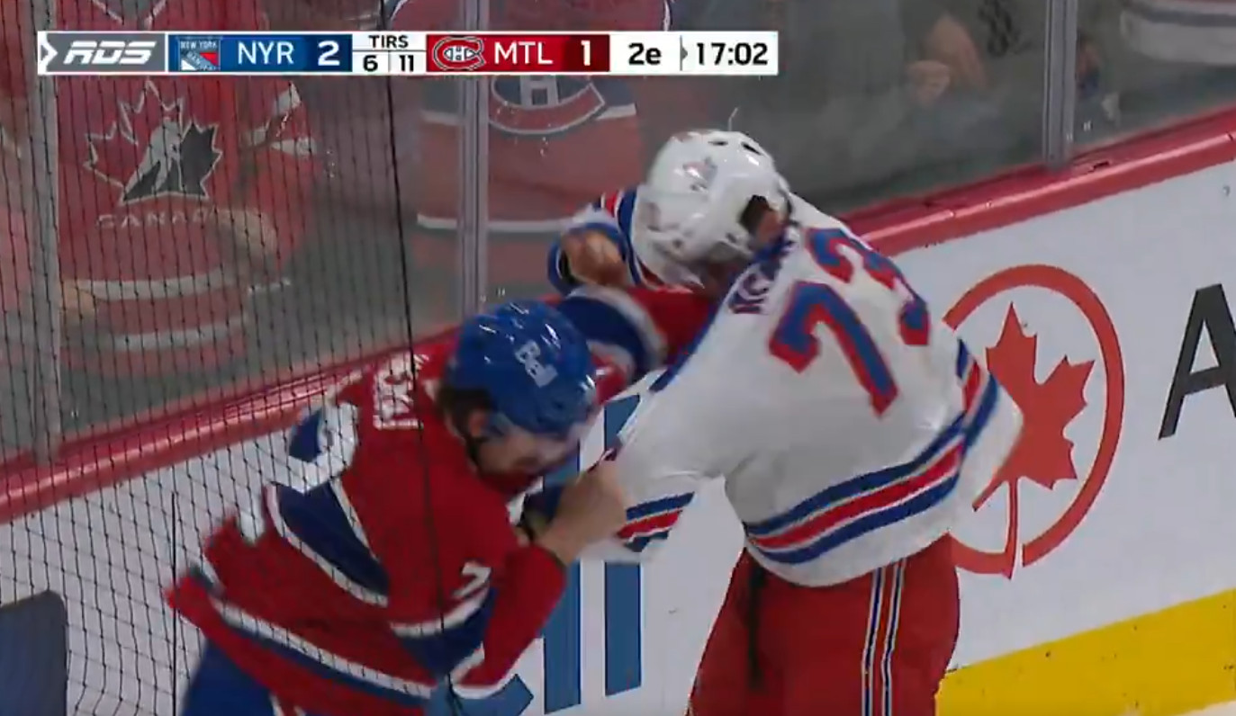 Combat d’hommes Arber Xhekaj a le dessus sur Matt Rempe