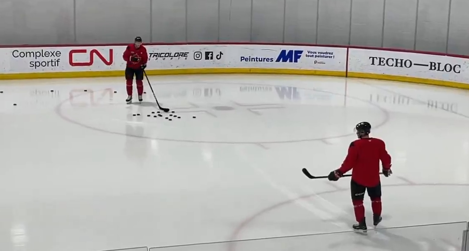 Entraînement optionnel : quatre patineurs, dont Sidney Crosby et Nathan MacKinnon