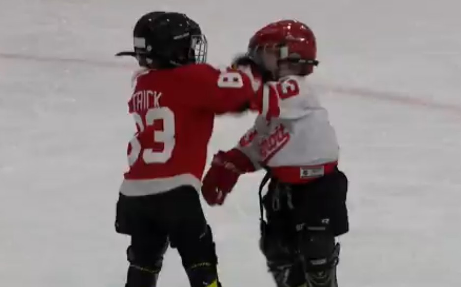 En images : une « bagarre » éclate entre les fils d'Alex DeBrincat et Patrick Kane