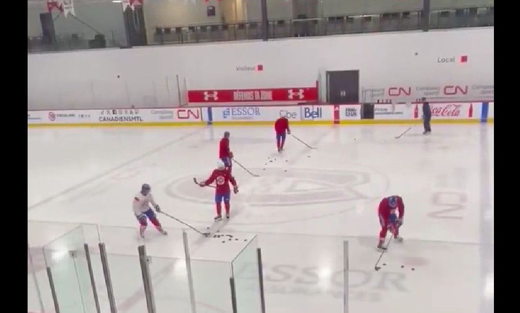 Fête du Travail ou pas, cinq joueurs du Canadien étaient sur la glace ce matin