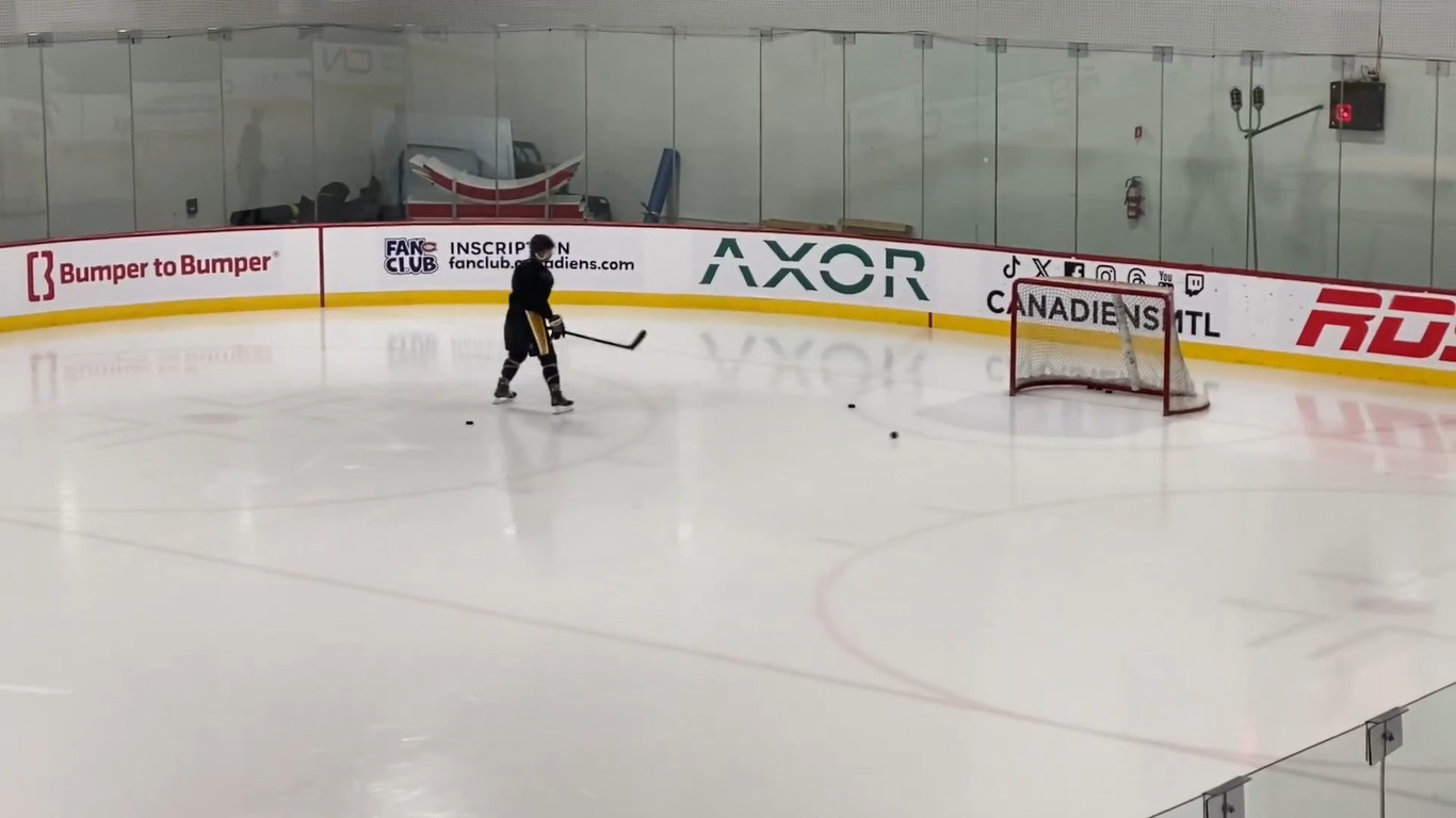 Kristopher Letang s'est entraîné à Brossard ce matin