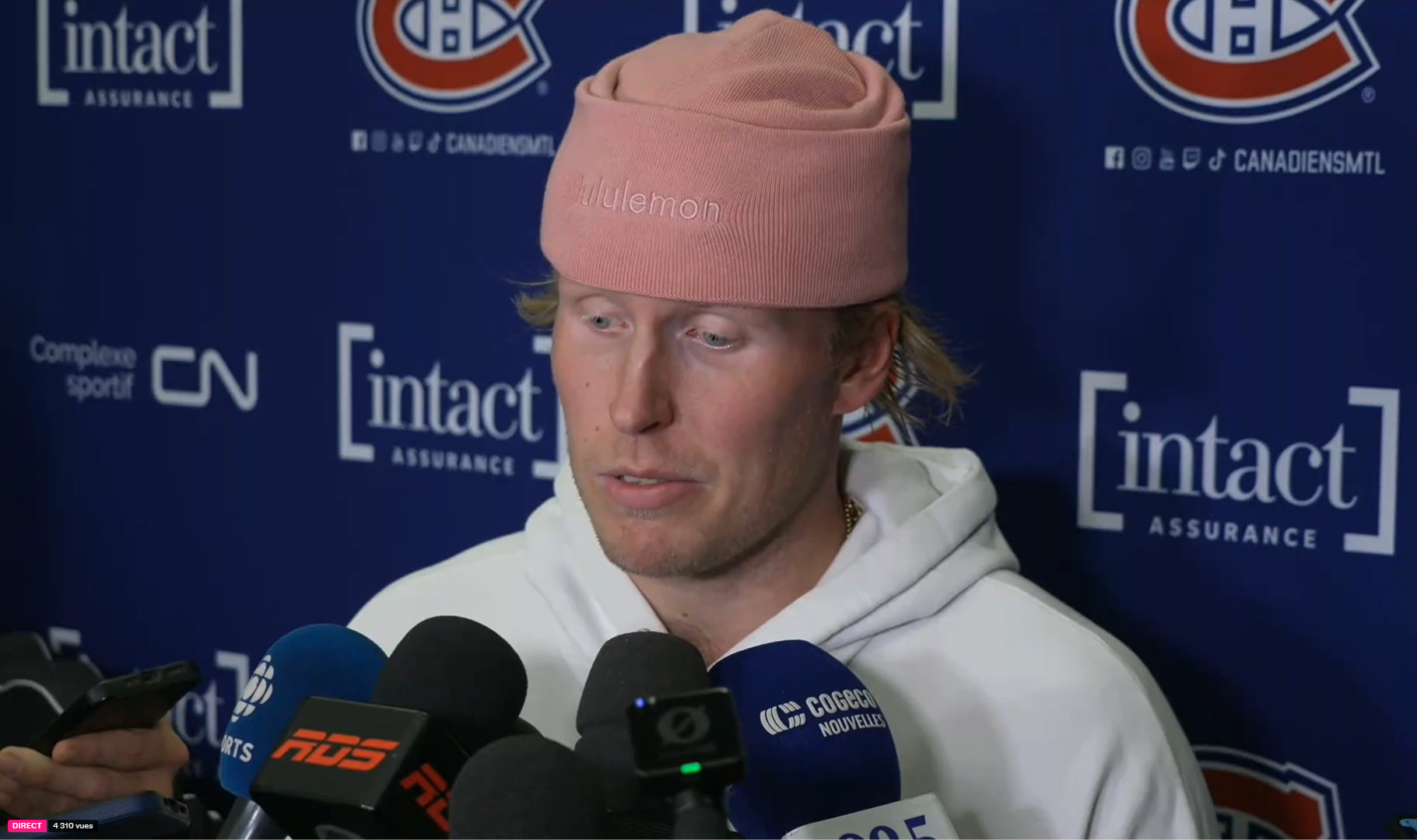 Patrik Laine n&#039;est pas blessé au genou, selon Kent Hughes