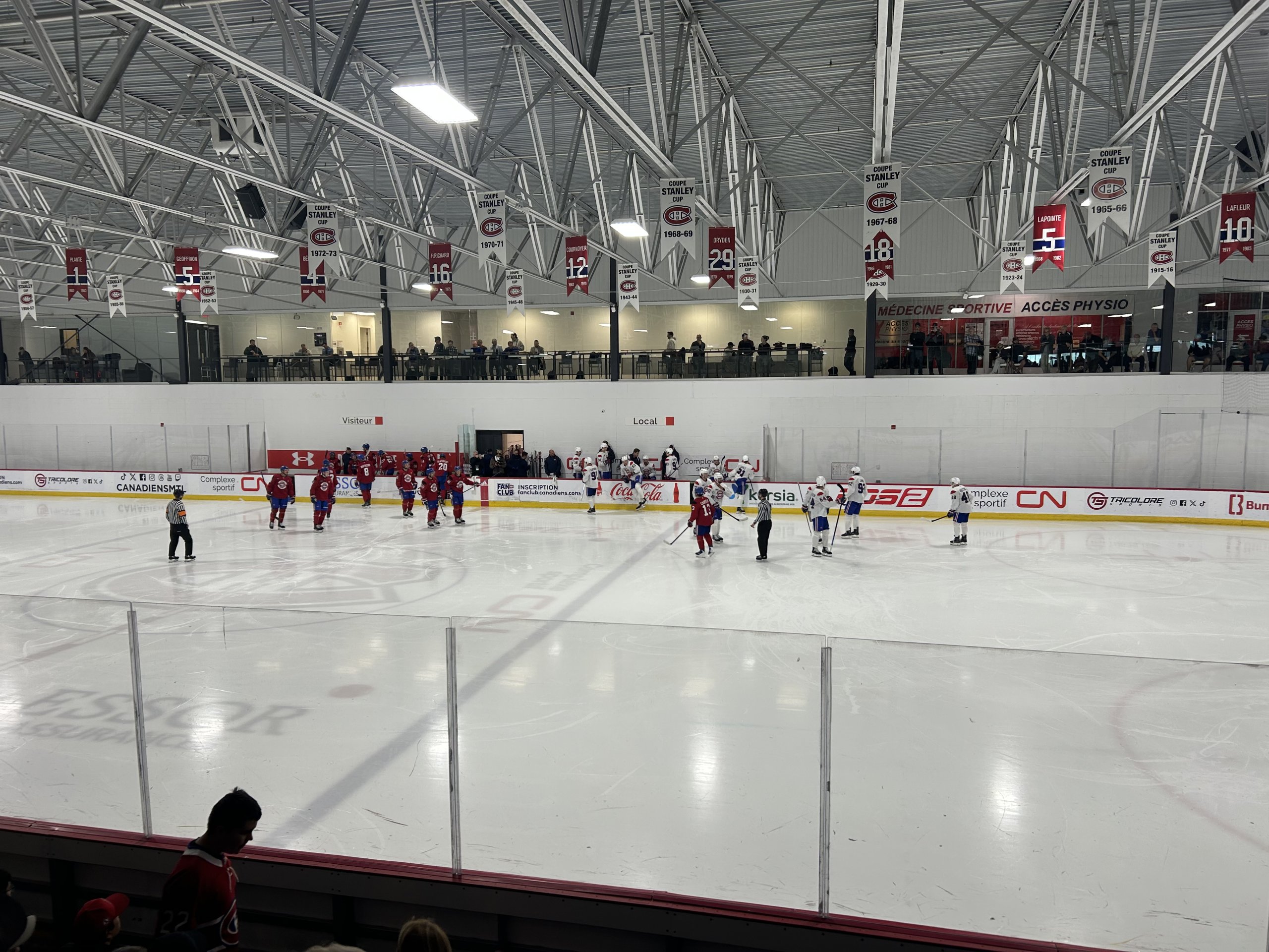 Joshua Roy s'est démarqué aujourd'hui dans le match intra-équipe
