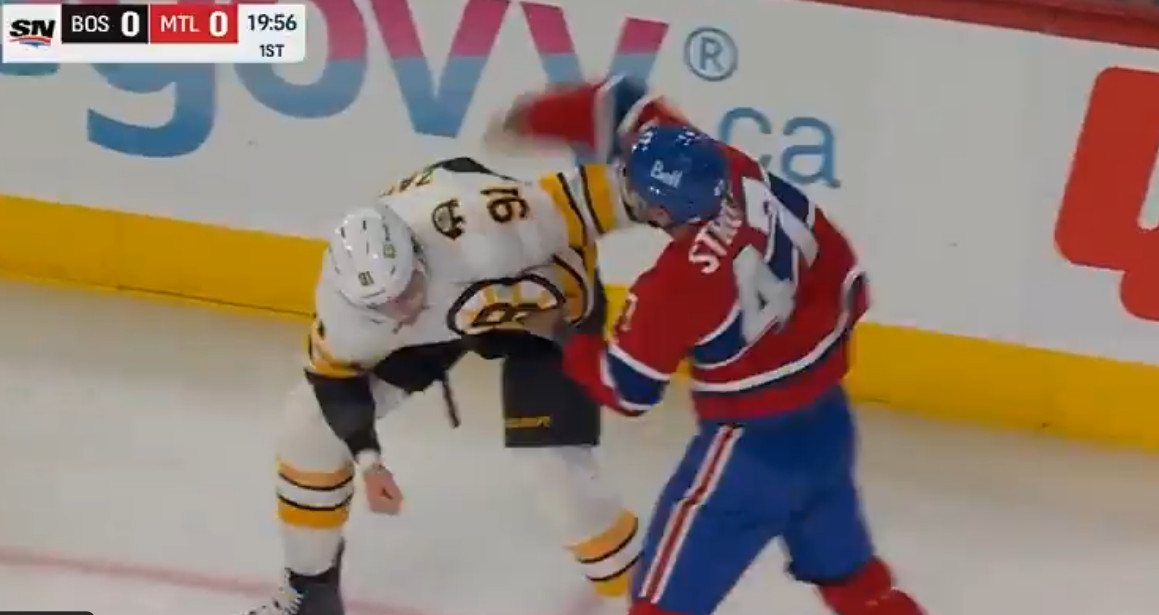 Jayden Struble et Arber Xhekaj jettent les gants dès le début du match