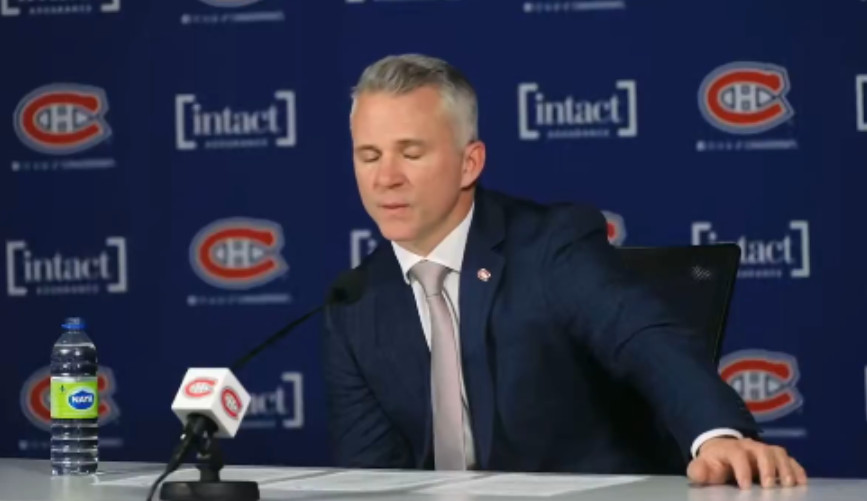 VIDÉO : la réaction de Martin St-Louis quand il apprend que le CH a donné deux buts en 39 secondes
