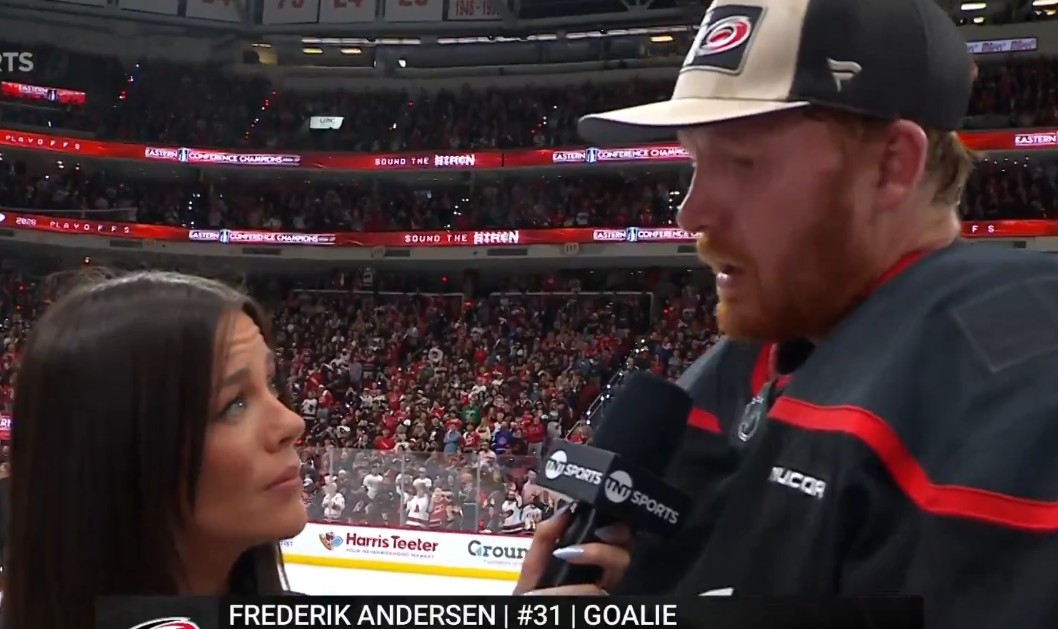 Frederik Andersen a joué pour son agent Claude Lemieux