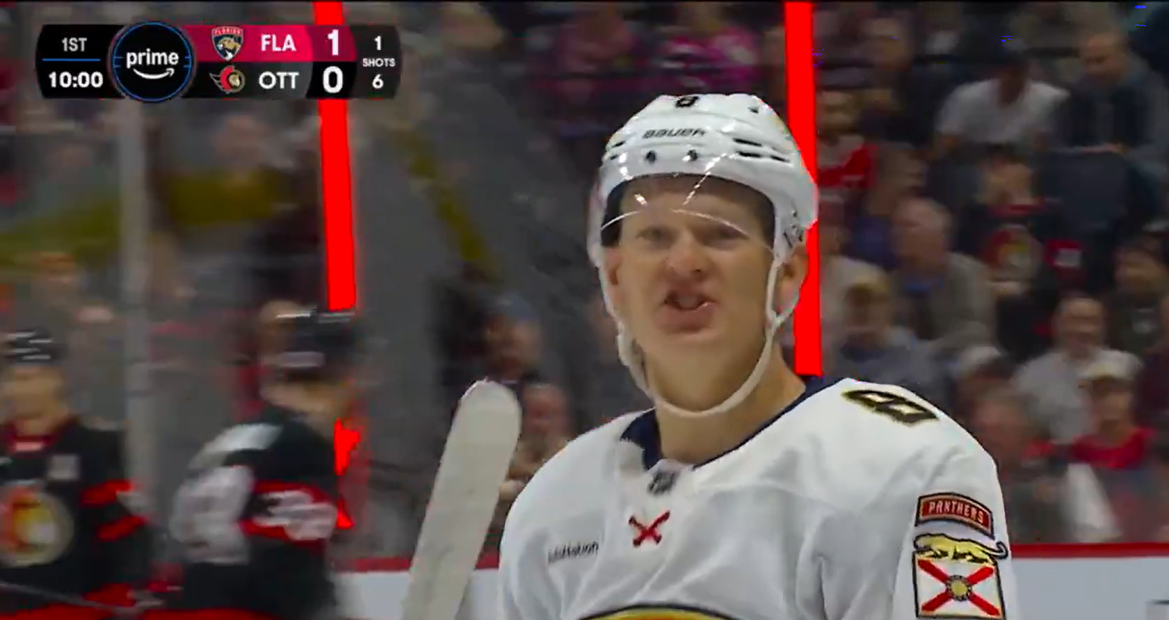 VIDÉO : Brady Tkachuk marque le premier but des Panthers contre les Sénateurs